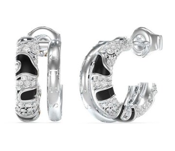 Guess Unikatni obročki s kristali Fabulous Me JUBE05193JWRHBKT/U