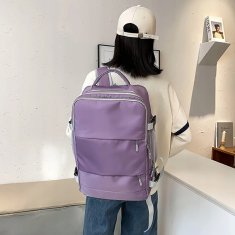 Korbi Ročna prtljaga potovalni nahrbtnik za letalo torba 40x20x25, Ryanair Wizzair, vijolična