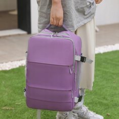 Korbi Ročna prtljaga potovalni nahrbtnik za letalo torba 40x20x25, Ryanair Wizzair, vijolična