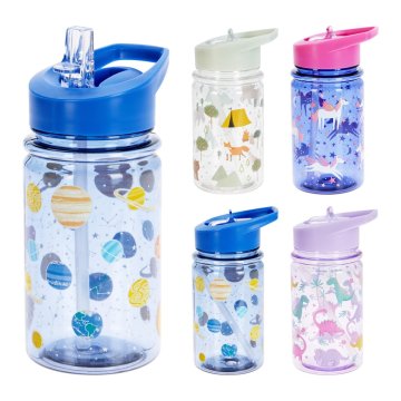 Plastenka za pitje 450ml iz plastike s slamico