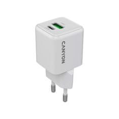 Canyon CU20AC hišni polnilec, 20 W, GaN, PD, bel (CNS-CUW20AC)