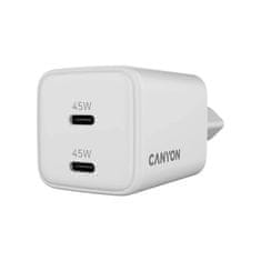 Canyon CU45CC hišni polnilec, 45 W, GaN, PD, bel (CNS-CUW45CC)