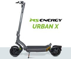 MS ENERGY ENERGY URBAN X električni skiro, 10", 2x 300W, 60km, vzmetenje, LCD zaslon, LED osvetlitev, APP, srebrn (Titanium Steel)