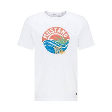 Mustang Majice bela XL Logo Alex