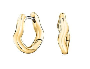 Morellato Očarljivi valoviti uhani iz pozlačenega jekla Design SAYP09