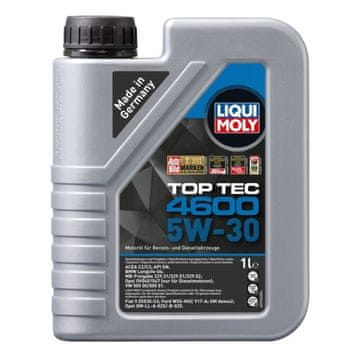 Liqui Moly OLJE 5W30 1L TOP TEC 4600 / 505,01 505,00 502,00 / 229,51 / BMW / DB / OPEL