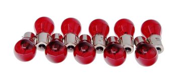 shumee ŽARNICA MAXGEAR PR21W 12V/21W BAW15S RDEČA KOMPLET 10 KOSOV (FORD, OPEL, CITROEN, SAAB)