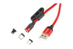 shumee AMIO VEČKABEL ZA POLNILCE Z MAGNETNIMI KONICAMI LIGHTNING/USB C/MICRO USB 100 CM