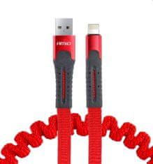 shumee AMIO POLNILNI KABEL USB + APPLE LIGHTNING 120 CM RDEČ