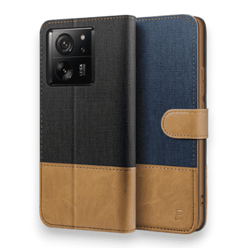 Infostyle Temno modra / Umetno usnje + TPU silikon