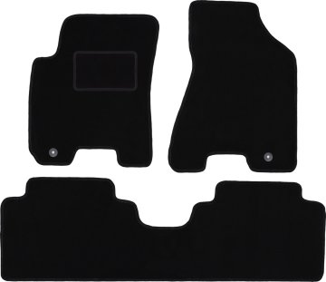 shumee Črne velur preproge za: Kia Sportage II SUV (2004-2010)