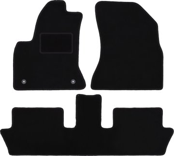 shumee Črne velur preproge za: Citroen C4 Picasso I enoprostorec (2006-2013)