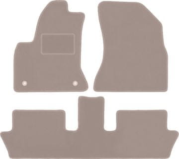 shumee Bež velur preproge za: Citroen C4 Picasso I enoprostorec (2006-2013)