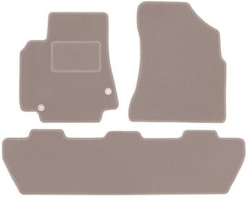 shumee Bež velur tepihi za modele: Citroën Berlingo II combi, multispace, 5 sedežev (2008-2018)