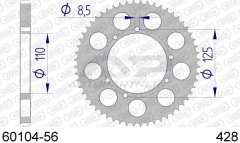 shumee AFAM ZADNJI POGONSKI ZOBNIK MOTO ALUMINIJ ANODIZIRANI SREBRN