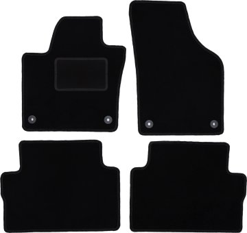 shumee Črne velur preproge za: Seat Alhambra II enoprostorec (2010-2018)