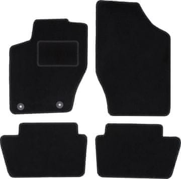 shumee Črne velur preproge za modele: Citroën C4 I coupe, hatchback (2004-2010)