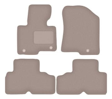 shumee Bež velur preproge za enoprostorec Kia Carens IV (2013-2018)