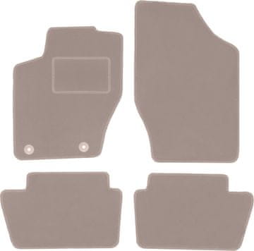 shumee Bež velur preproge za: Citroen C4 II kombilimuzina, karavan (2010-2018)