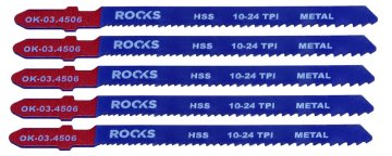 shumee ROOKS HSS REZILO ZA VBOJNO ŽAGO, TIP T, JEKLO, 10–24 TPI X 100 MM, KOMPLET 5 KOSOV