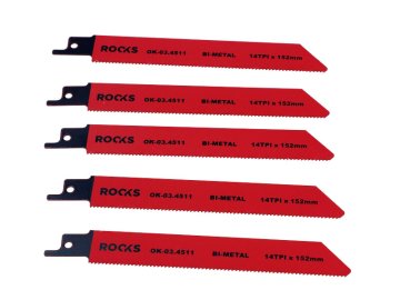 shumee ROOKS BIMETALNI LIST ZA SABLJASTO ŽAGO, JEKLO, 14 TPI X 152 MM