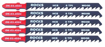 shumee ROOKS REZILO ZA VBOJNO ŽAGO HCS, TIP T, LES, 6 TPI X 100 MM, KOMPLET 5 KOSOV