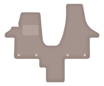 shumee Bež velur preproge za: VW Transporter T5 Caravelle 2-sedežni (2003-2015)