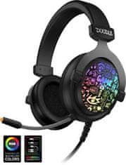 Connect IT DOODLE RGB gaming slušalke z mikrofonom, Črne
