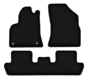 shumee Osnovne črne velur preproge za: Peugeot 5008 I crossover (2009-2017)