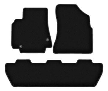 shumee Osnovne črne velur preproge za: Peugeot Partner II kombivan, Tepee, 5 sedežev (2008-2018)