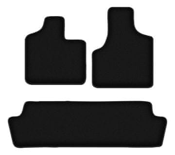 shumee Osnovne črne velur preproge za: Chrysler Grand Voyager III enoprostorec (2000-2008)