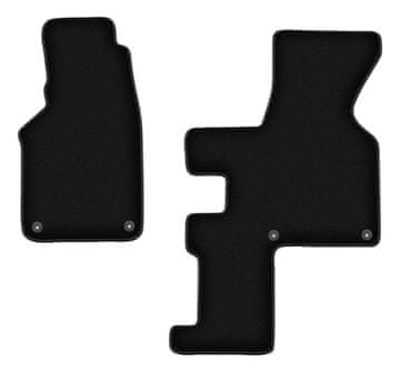 shumee OSNOVNE črne velur preproge za: Volkswagen Transporter T4 Caravelle ročni menjalnik (1993-2001)