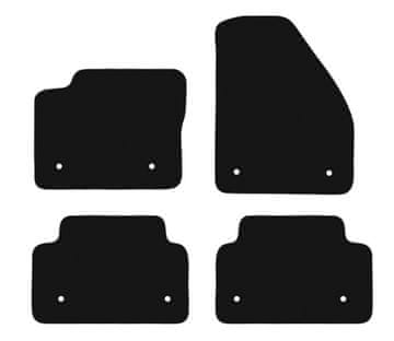 shumee Osnovne črne velur preproge za: Jaguar E-Peace SUV (2017-)