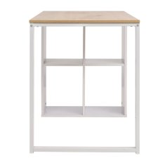 Vidaxl Pisalna miza 120x60x75 cm barva hrasta in bela
