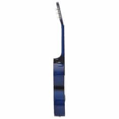 Vidaxl Klasična kitara za začetnike modra 4/4 39" lipov les