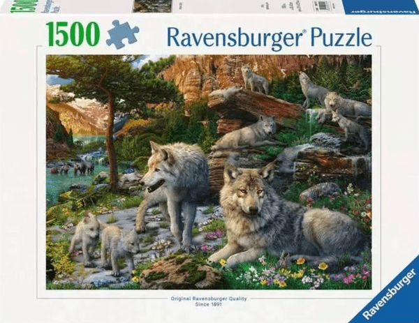   Ravensburger sestavljanka, Volčji trop v spomladanskem prebujanju, 1500/1