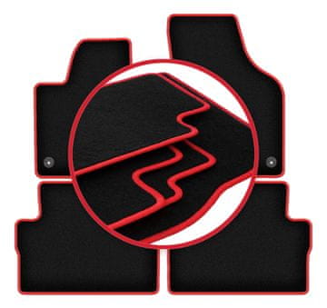 shumee Avtomobilske preproge CARLUX-RED za: Seat Alhambra II enoprostorec (2010-2018)