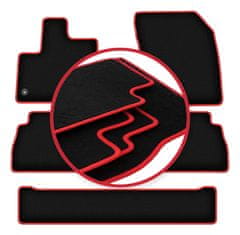 shumee Avtomobilske preproge CARLUX-RED za: Opel Combo E Life 7 oseb (2018-)