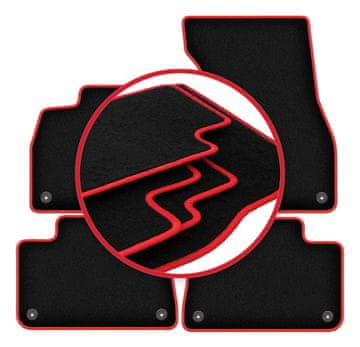 shumee Avtomobilske preproge CARLUX-RED za: Audi e-Tron SUV (2018-)