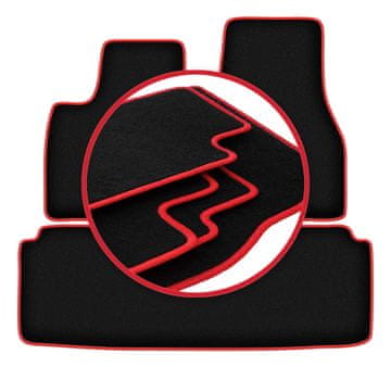 shumee Avtomobilske preproge CARLUX-RED za: Tesla Model S II limuzina (2016-)