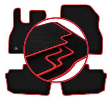 shumee Avtomobilske preproge CARLUX-RED za: Nissan Leaf II kombilimuzina (2017-)