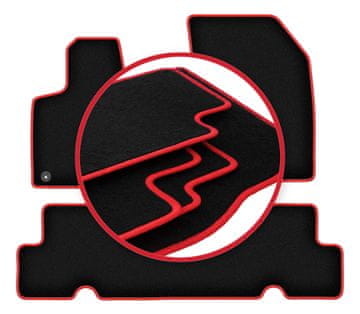 shumee Avtomobilske preproge CARLUX-RED za: Citroen C4 Grand Picasso II enoprostorec (2013-)