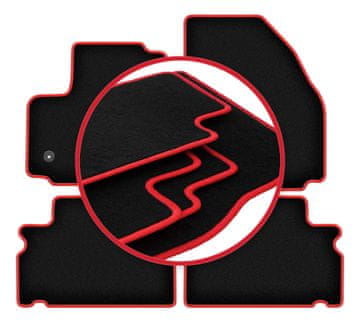 shumee Avtomobilske preproge CARLUX-RED za: Ford S-MAX MK1 enoprostorec (2012-2015)