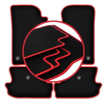 shumee Avtomobilske preproge CARLUX-RED za: Jeep Wrangler JL 4 vrata (2017-)