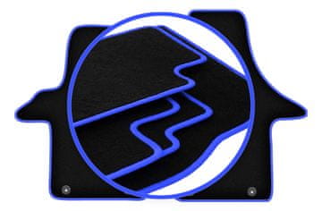 shumee Avtomobilske preproge CARLUX-BLUE za: Volkswagen Transporter T6 dostavnik (2015-)