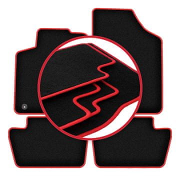 shumee Avtomobilske preproge CARLUX-RED za: Citroen C4 I coupe, hatchback (2004-2010)