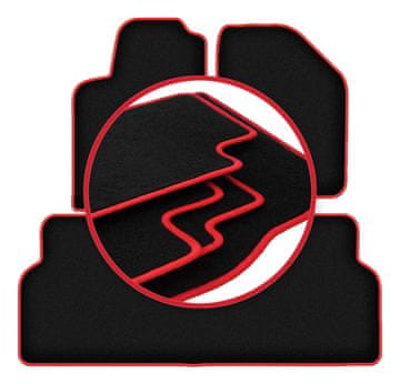 shumee Avtomobilske preproge CARLUX-RED za: Renault Scenic I enoprostorec (1996-2003)