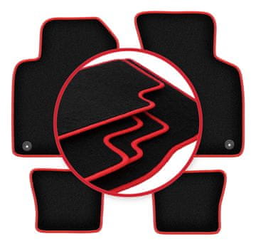 shumee Avtomobilske preproge CARLUX-RED za: Audi TT I 8N kabriolet, roadster, kupe (1998-2006)