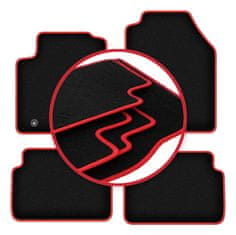 shumee Avtomobilske preproge CARLUX-RED za: Ford Focus MK1 FL kombilimuzina, limuzina, karavan (2001-2004)
