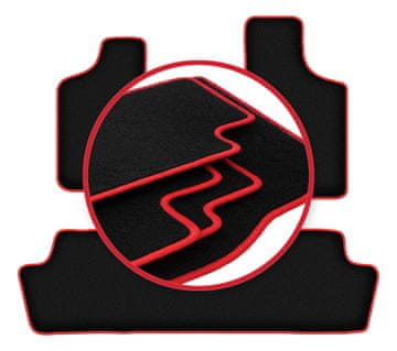 shumee Avtomobilske preproge CARLUX-RED za: Chrysler Voyager IV enoprostorec (2000-2008)